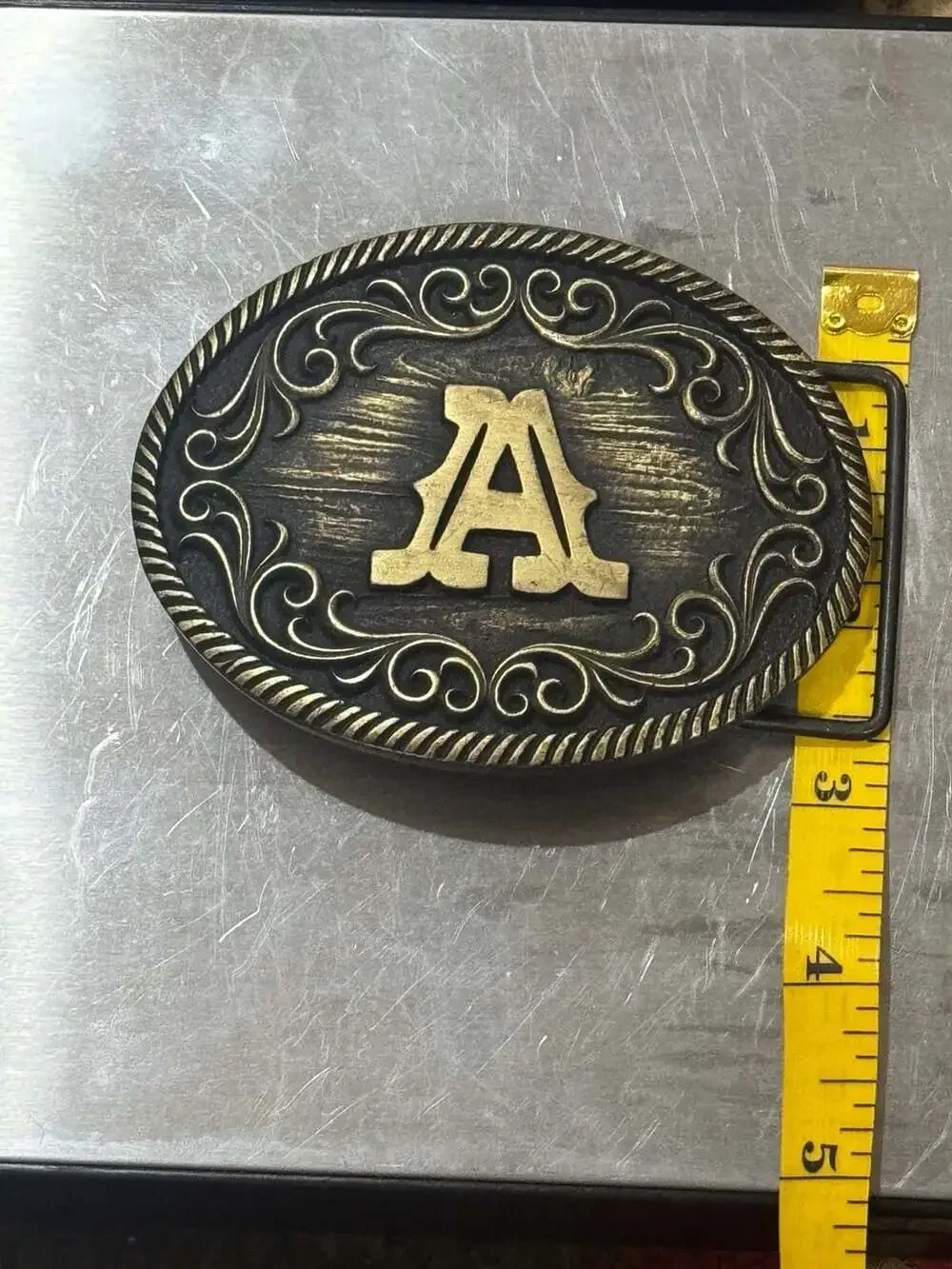Montana Silversmiths Filigree Initial A Belt Buckle